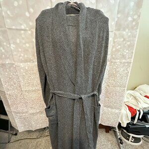 Gabrielle Union 2-piece Knit Wool Wide Leg Pants Long Belted Duster Set XXL